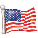 American Flag Satin Balloon, 27in x 22in
