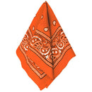 Orange Paisley Bandana, 20in x 20in
