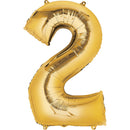 Gold Number Balloon 40in