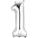 Silver Number Balloon 40in