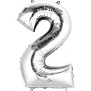 Silver Number Balloon 40in