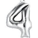 Silver Number Balloon 40in
