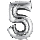 Silver Number Balloon 40in