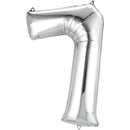 Silver Number Balloon 40in