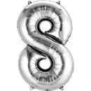 Silver Number Balloon 40in