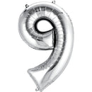 Silver Number Balloon 40in
