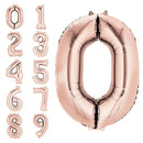Rose Gold Number Balloon 40in