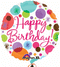Happy Birthday Polka Dots 18"