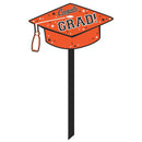 Orange Congrats Grad Yard Sign
