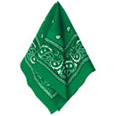 Green Paisley Bandana, 20in x 20in