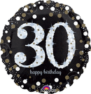 30th Birthday Balloon -Sparkling Celebration, 18in