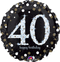 40th Birthday Balloon -Sparkling Celebration, 18in