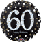 60th Birthday Balloon -Sparkling Celebration, 18in