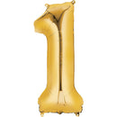 Gold Number Balloon 40in