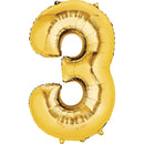 Gold Number Balloon 40in