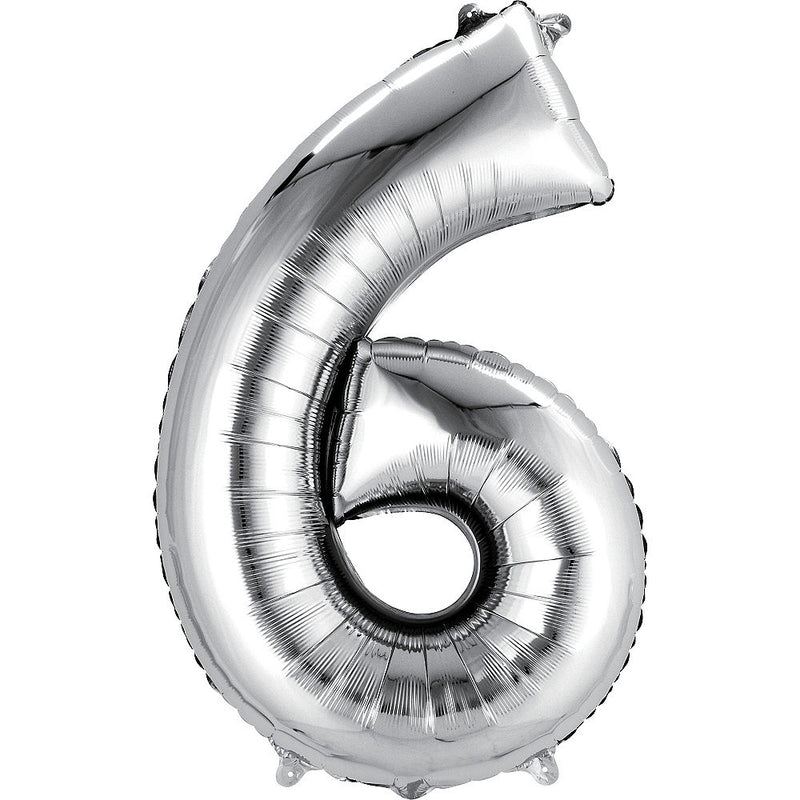 Silver Number Balloon 40in