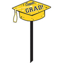 Yellow Congrats Grad Lawn Sign